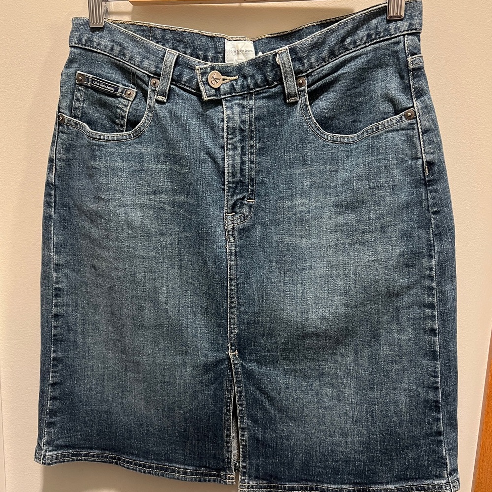 Calvin Klein Jeans Blue Denim Skirt